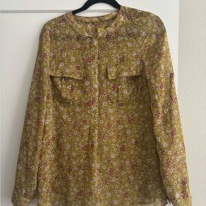 QMack Mustard Floral Blouse